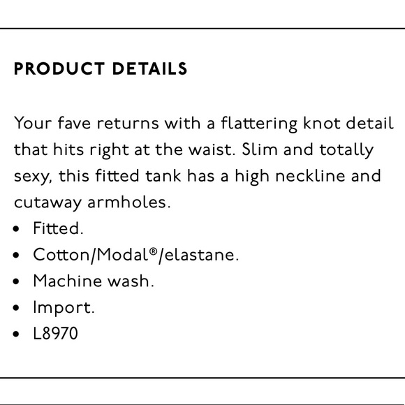 Madewell Audio Knot-Front Tank Top - Picture 5 of 5